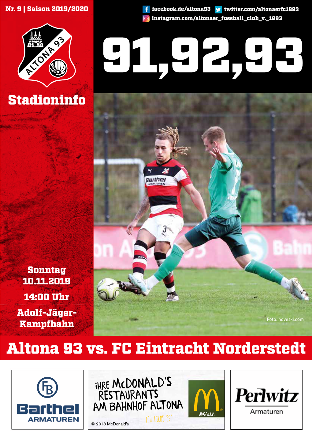 Altona 93 Vs. FC Eintracht Norderstedt