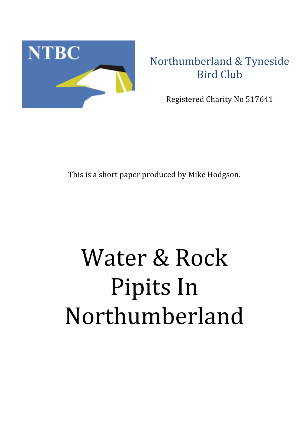 Water & Rock Pipits in Northumberland