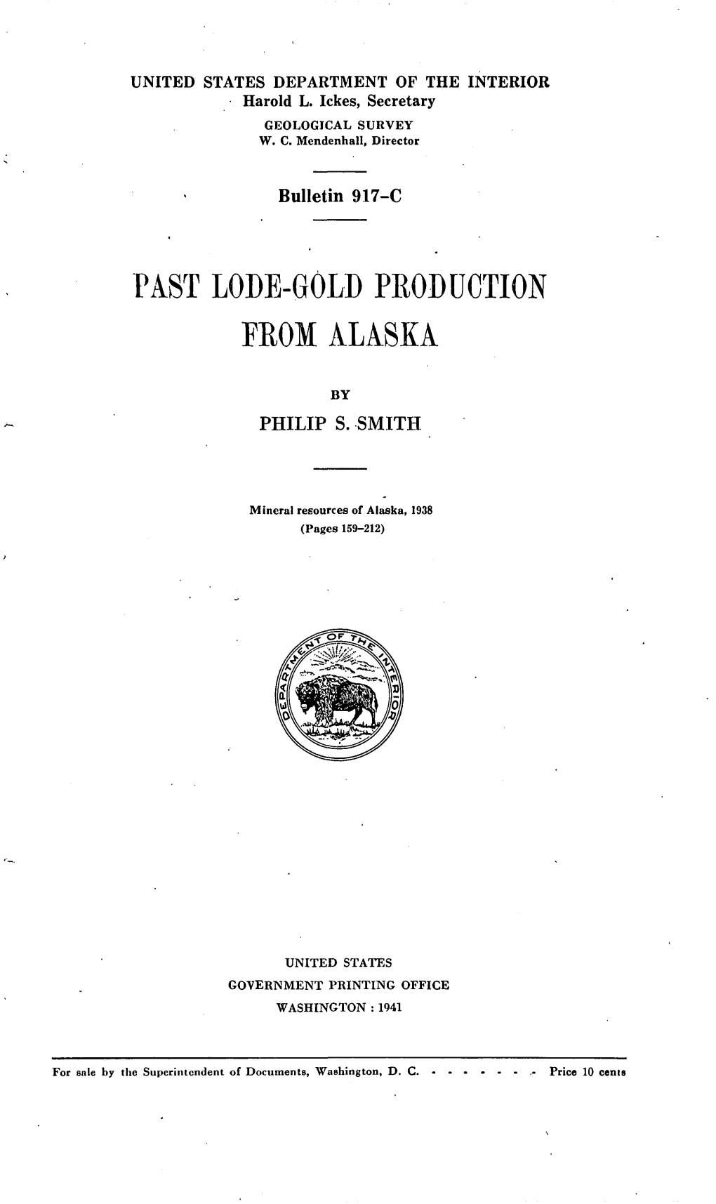 Past Lode-Gold Production from Alaska