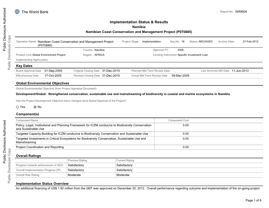 World Bank Document