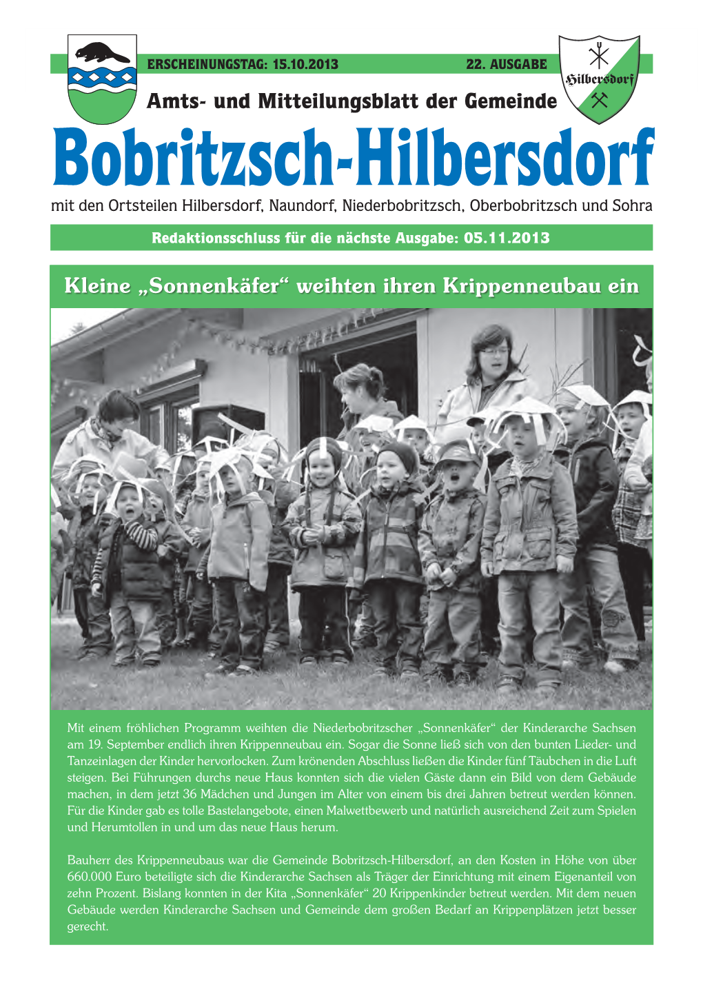 Und Mitteilungsblatt Der Gemeinde Kleine „Sonnenkäfer“