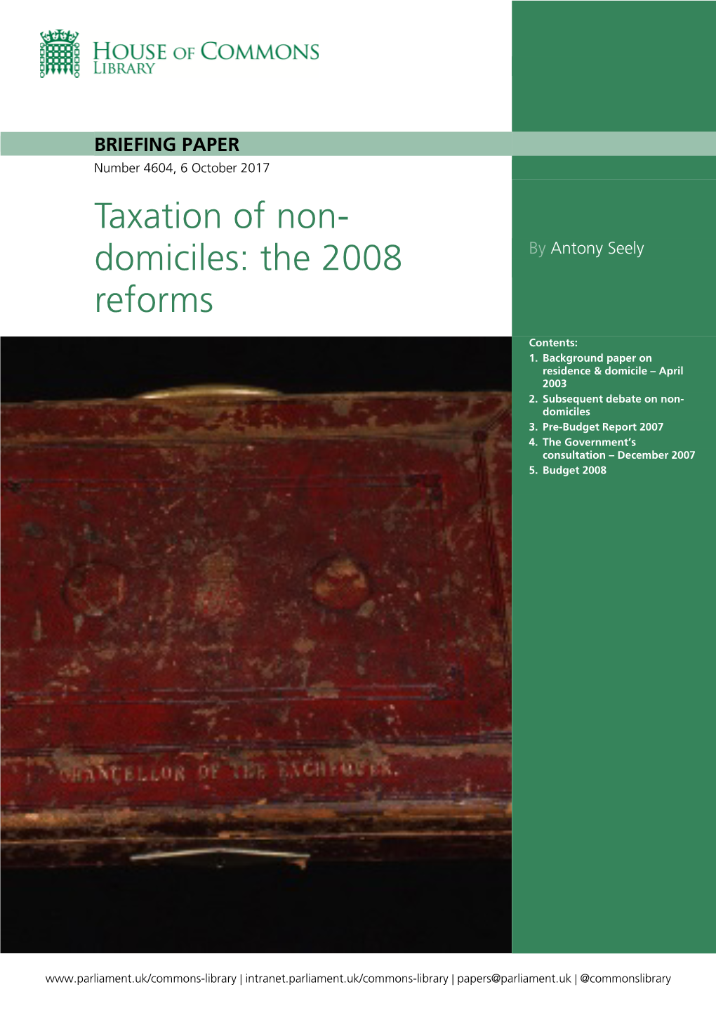 Taxation of Non-Domiciles: the 2008 Reforms