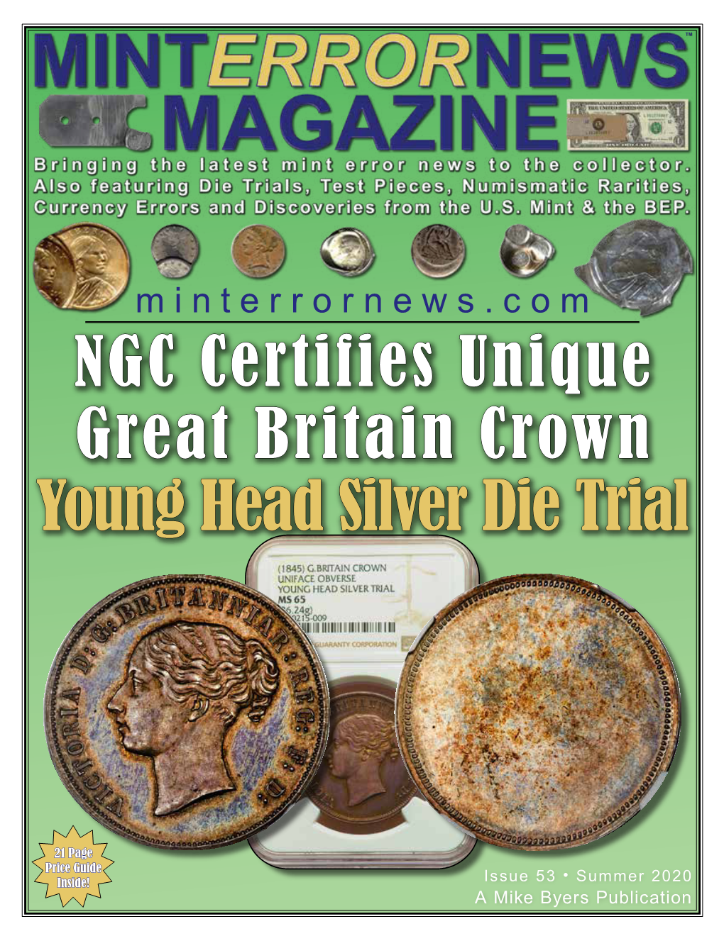 NGC Certifies Unique Great Britain Crown Young Head Silver Die Trial