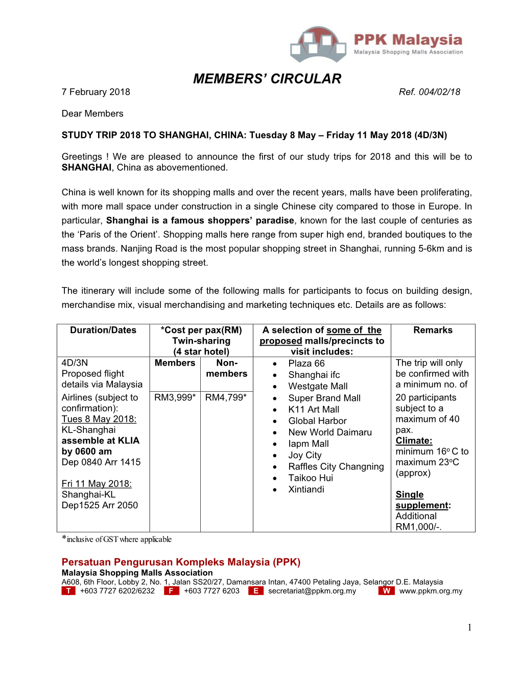 Members' Circular