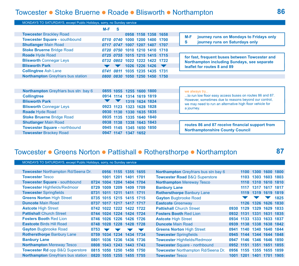 Towcester Stoke Bruerne Roade Blisworth Northampton 86