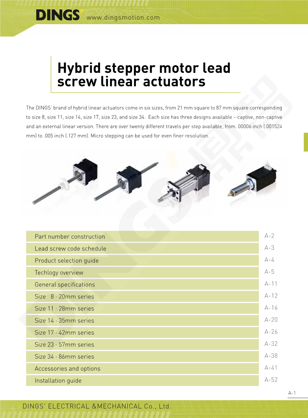 Hybrid Stepper Motor Lead Screw Linear Actuators