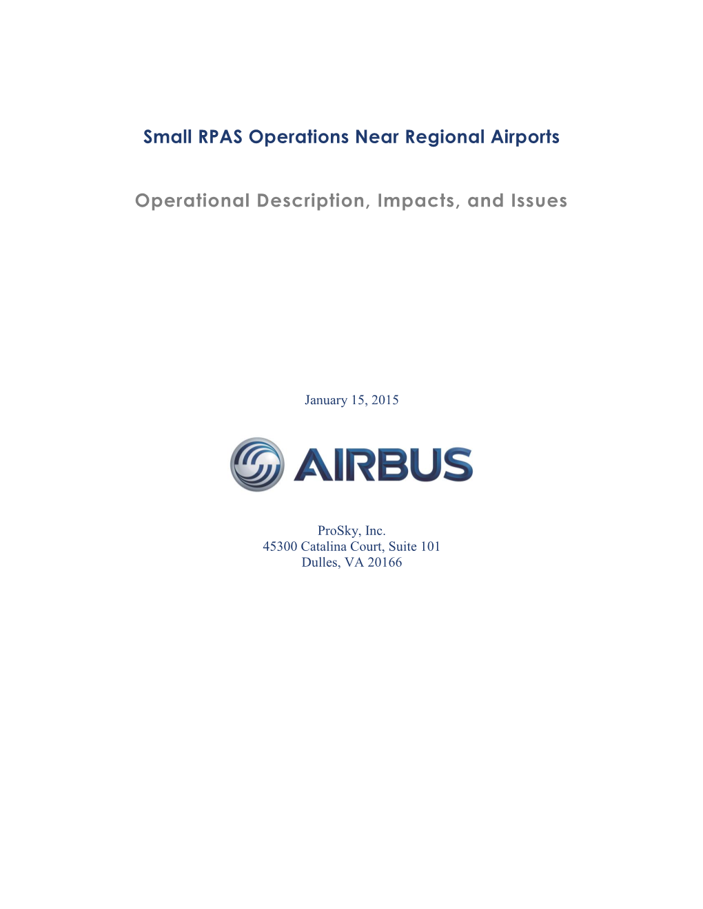 Small RPAS Insertion Report
