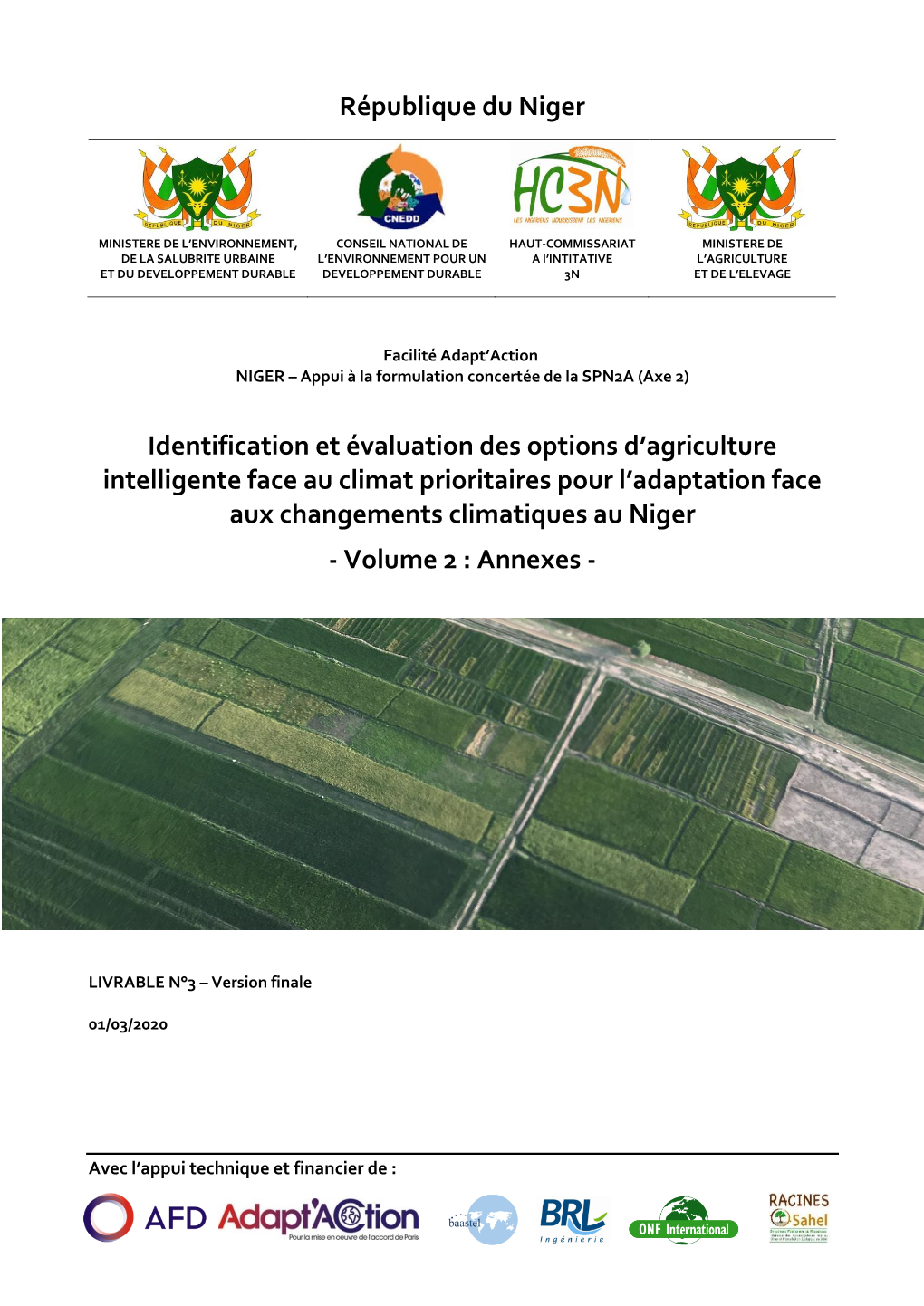 République Du Niger Identification Et Évaluation Des Options D'agriculture