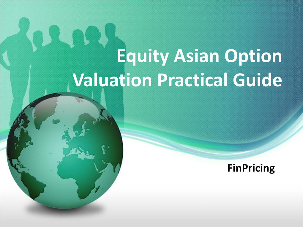 Stock Asian Option Tutorial | Finpricing