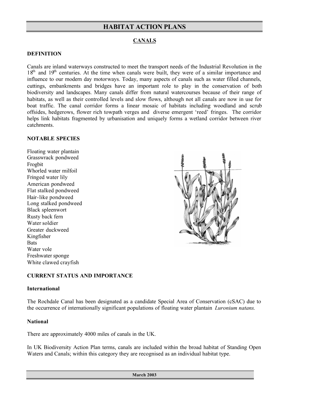 Habitat Action Plans