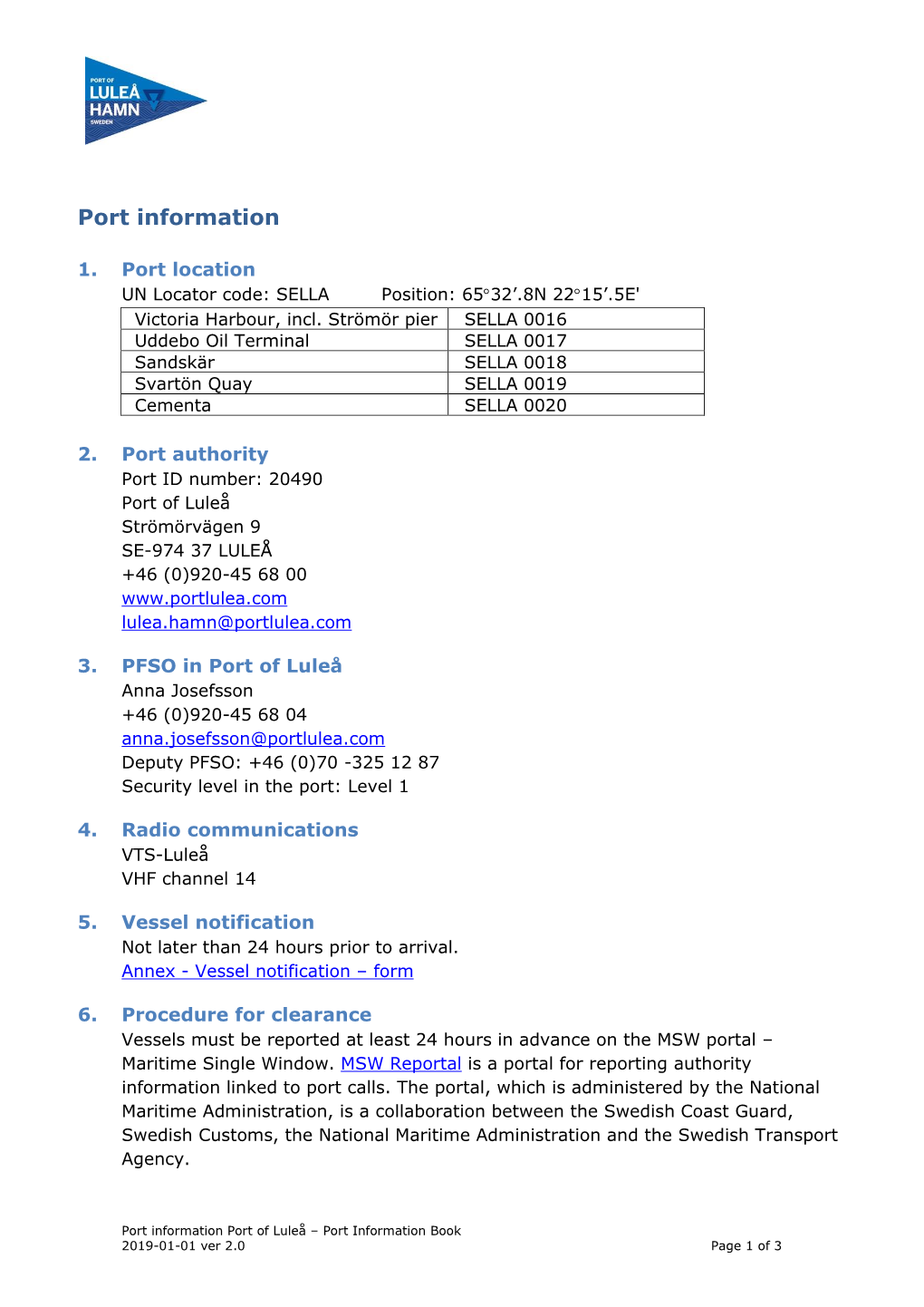 Port Information