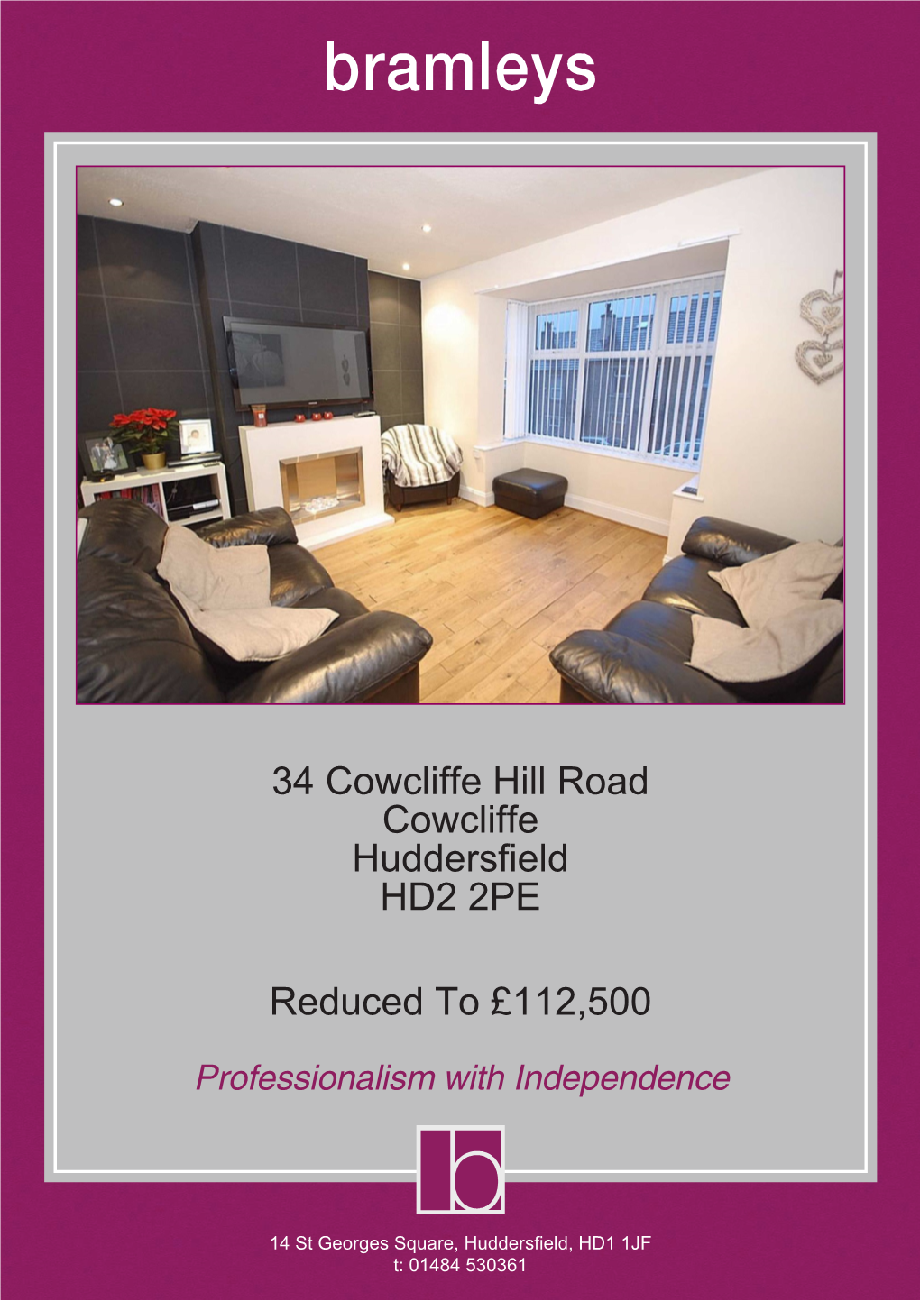 34 Cowcliffe Hill Road Cowcliffe Huddersfield HD2 2PE Reduced To