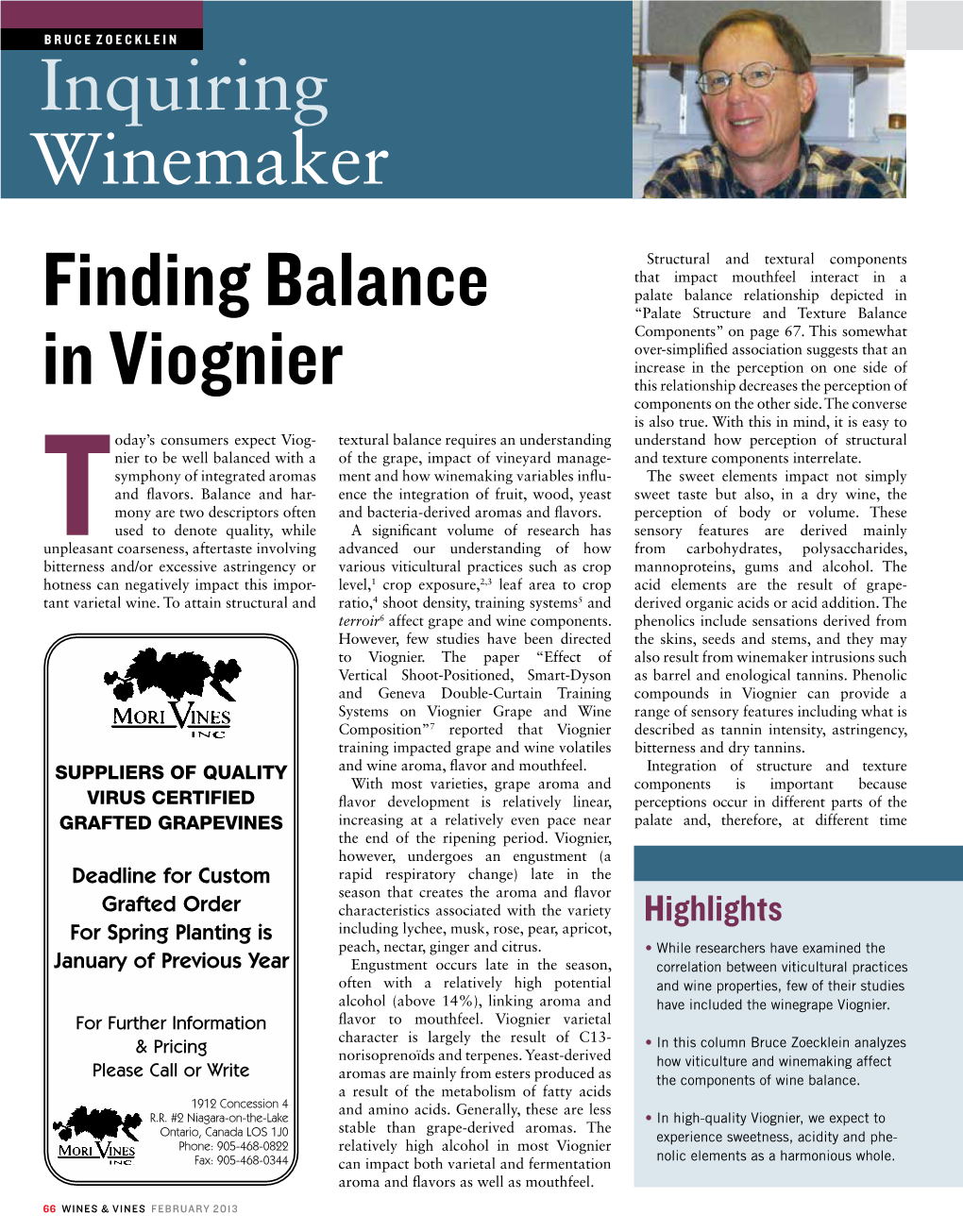 Viognier Wine Balance