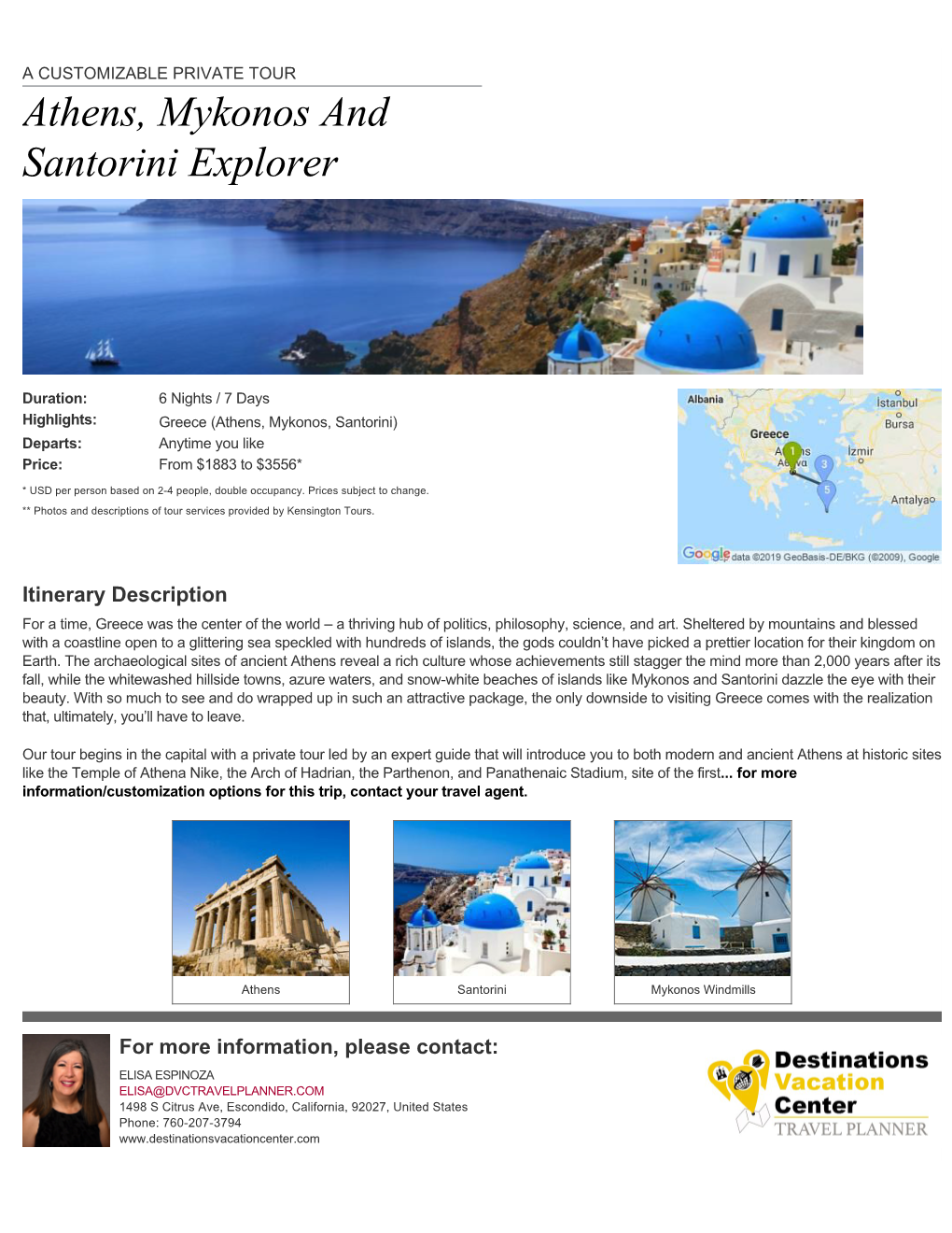 Athens, Mykonos and Santorini Explorer