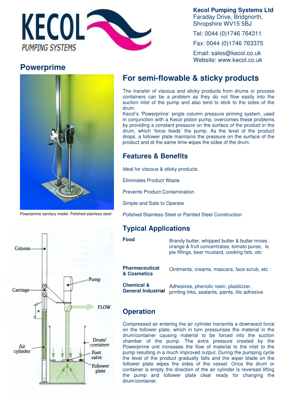 For Semi-Flowable & Sticky Products Powerprime