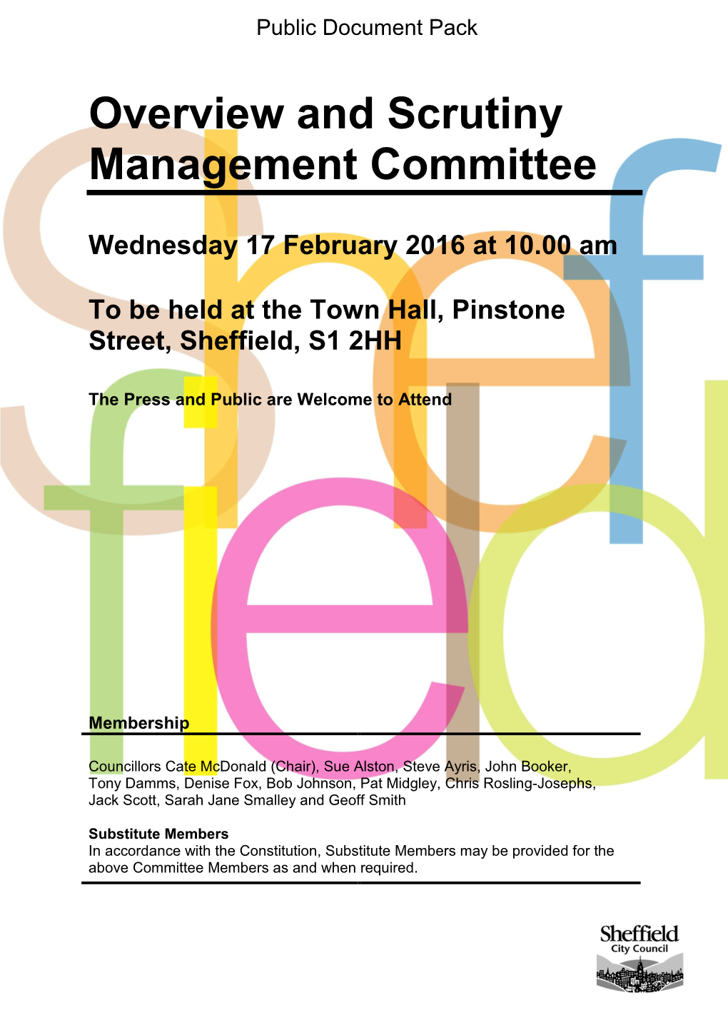 Overview and Scrutiny Management Committee
