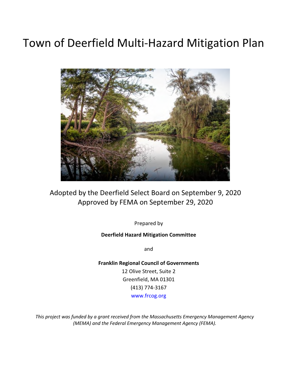 Town of Deerfield Multi-Hazard Mitigation Plan