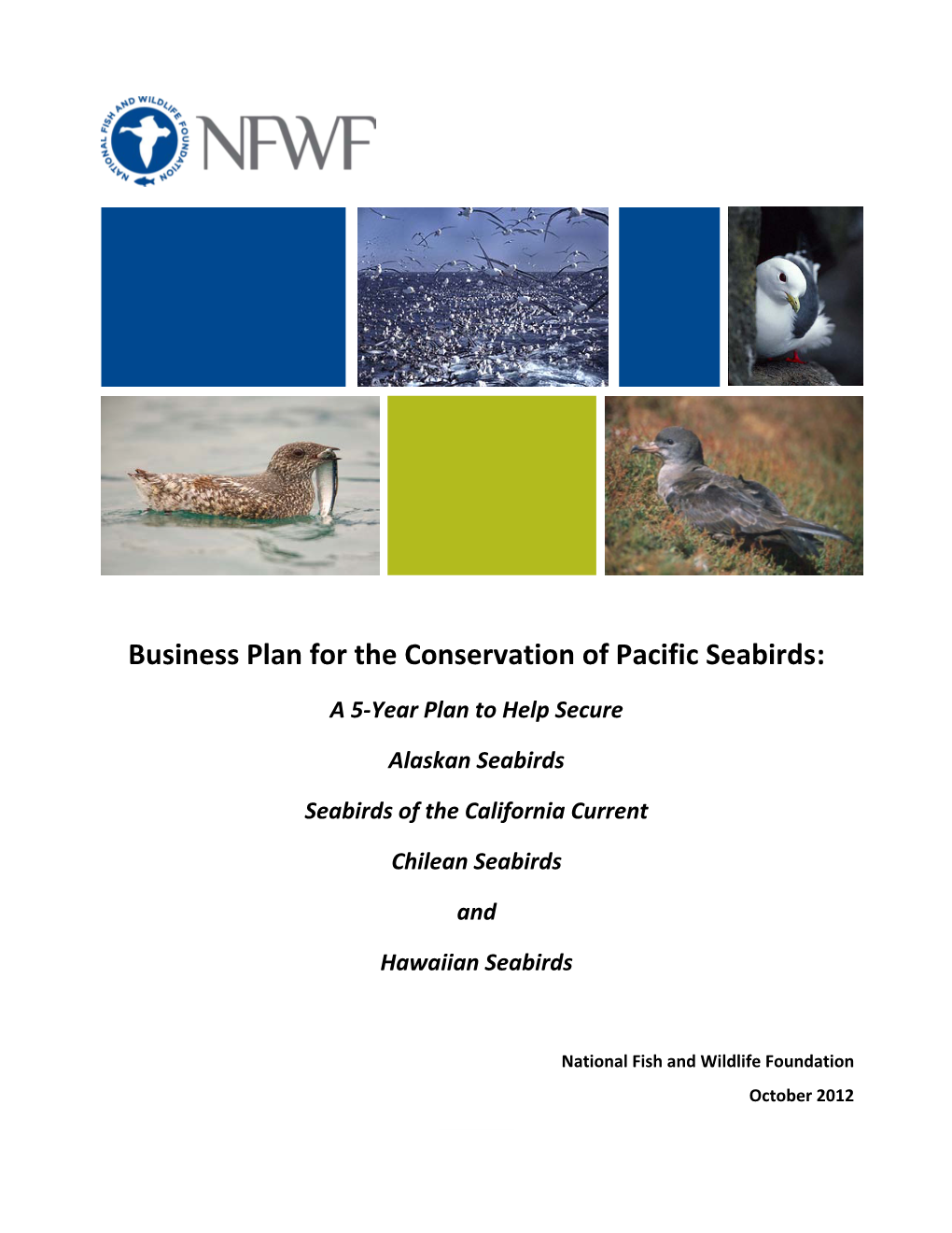 Business Plan for the Conservation of Pacific Seabirds