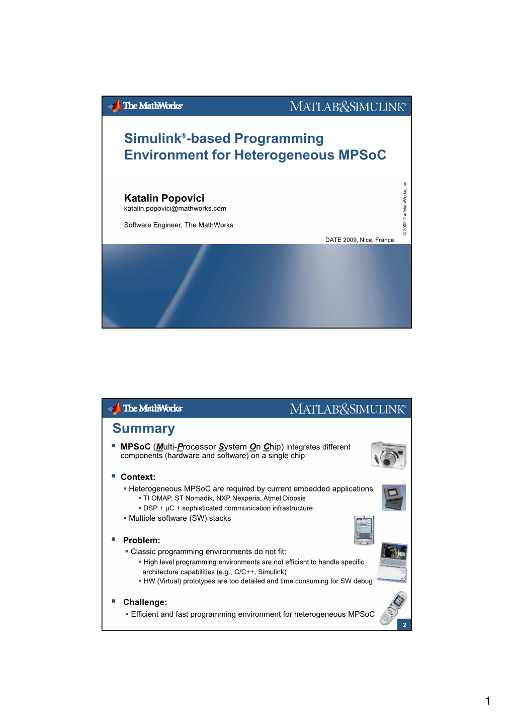 Simulink®-Based Programming Environment for Heterogeneous Mpsoc