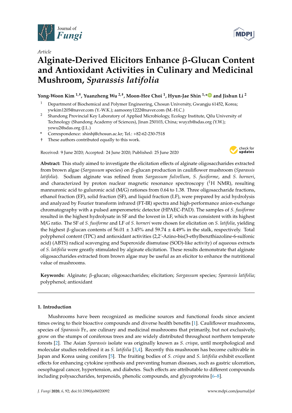 Alginate-Derived Elicitors Enhance -Glucan Content and Antioxidant