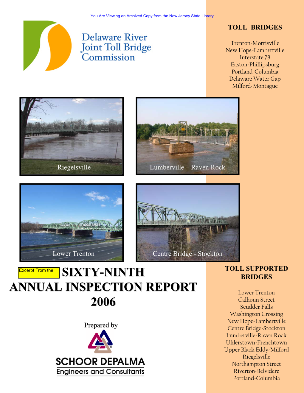 Sixty-Ninth Annual Inspection Report 2006