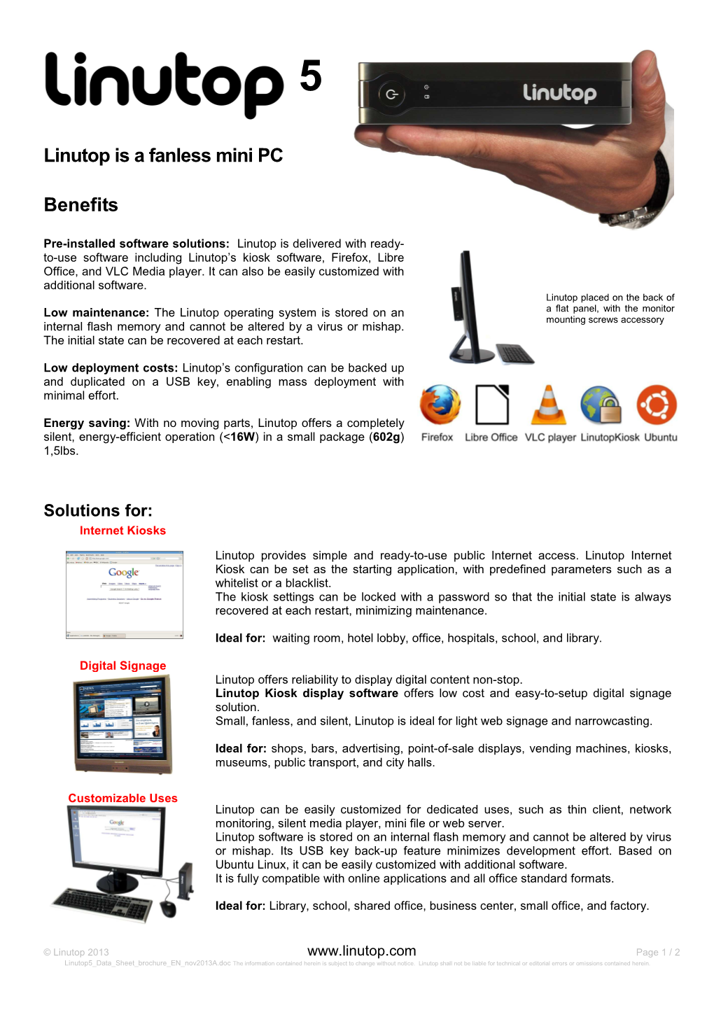 Linutop Is a Fanless Mini PC Benefits