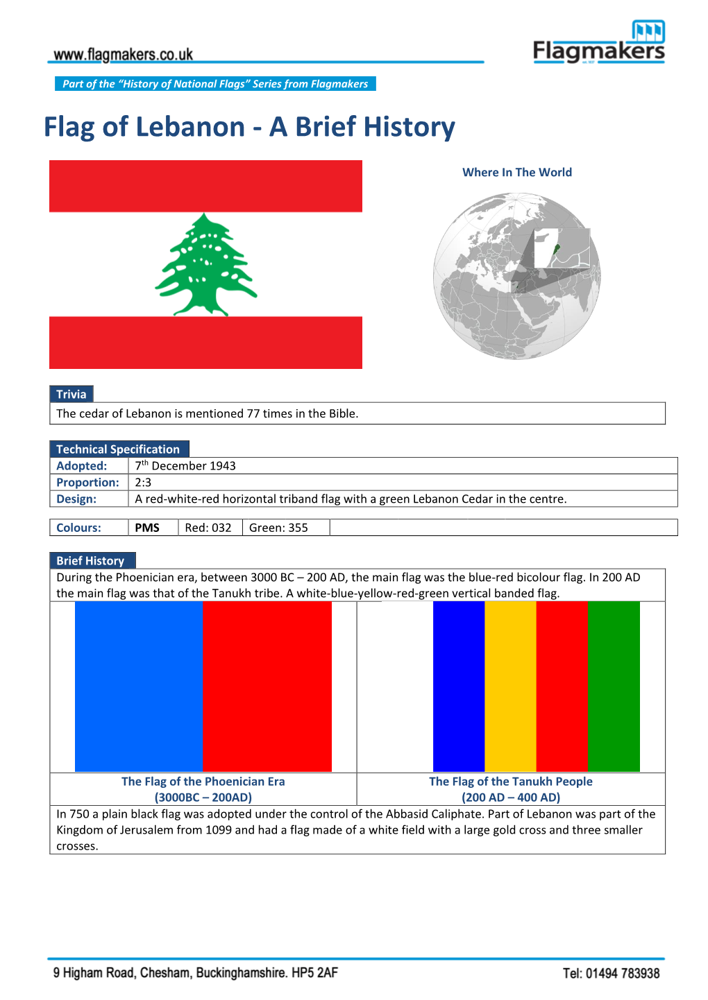 Flag of Lebanon - a Brief History
