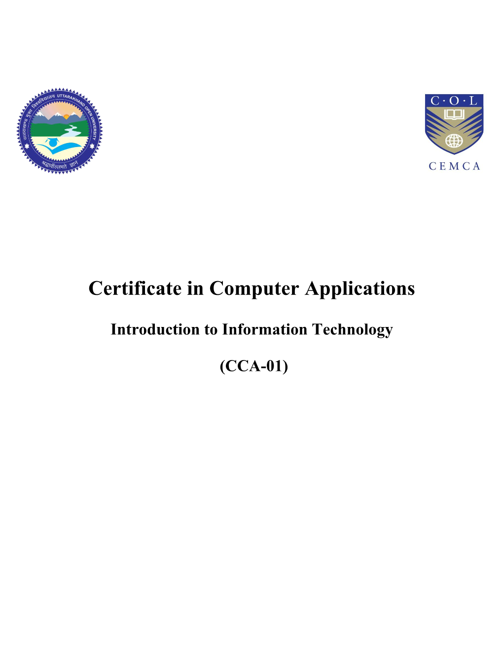 Certificate in Computer Applications