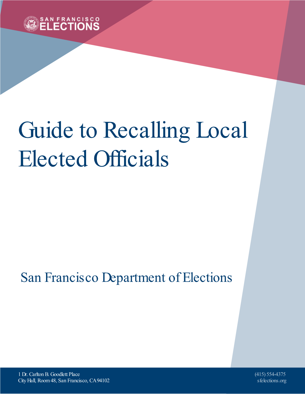 Guide to Recalling Local Elected Officials