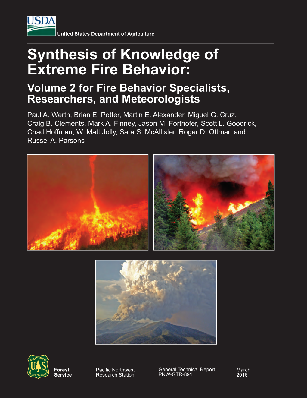 Synthesis of Knowledge of Extreme Fire Behavior: Volume 2 for Fire Behavior Specialists, Researchers, and Meteorologists Paul A