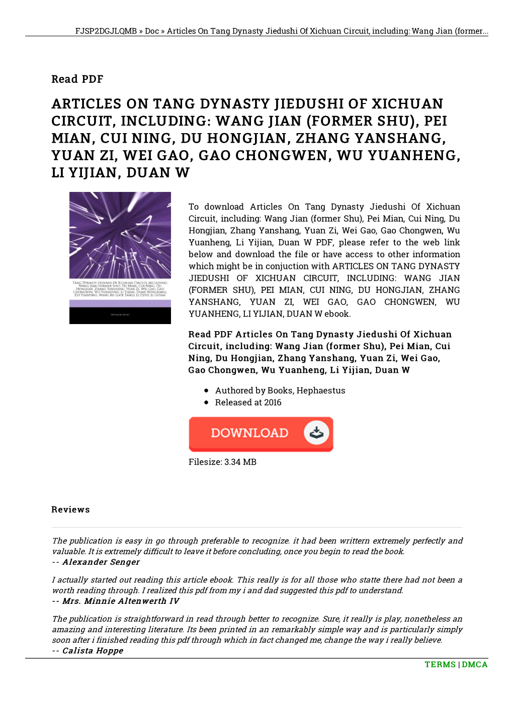 Articles on Tang Dynasty Jiedushi of Xichuan Circuit, Including: Wang Jian (Former