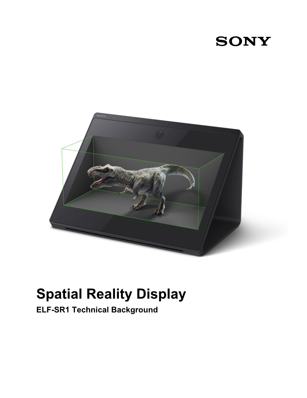 Spatial Reality Display ELF-SR1 Technical Background