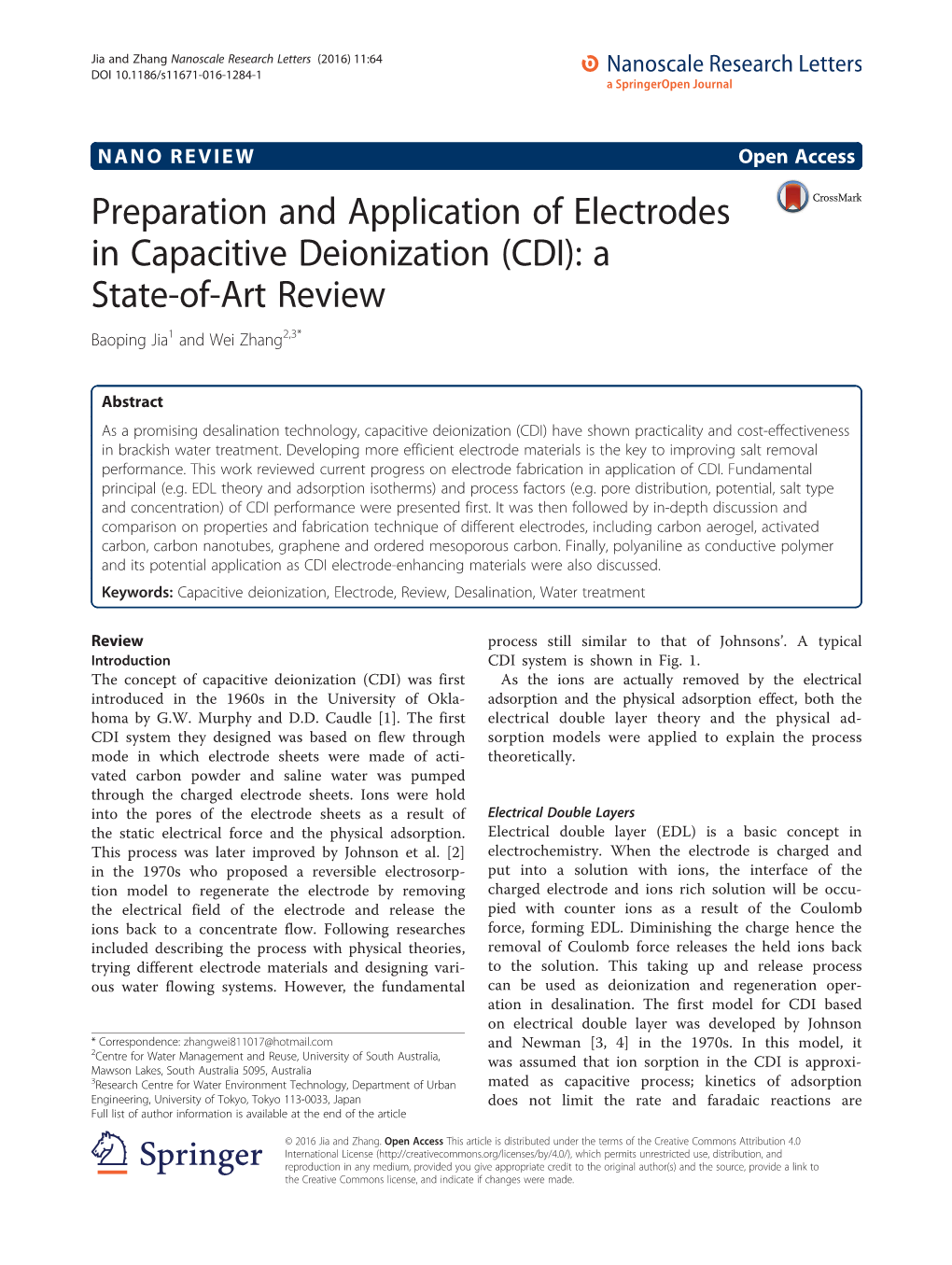 CDI): a State-Of-Art Review Baoping Jia1 and Wei Zhang2,3*