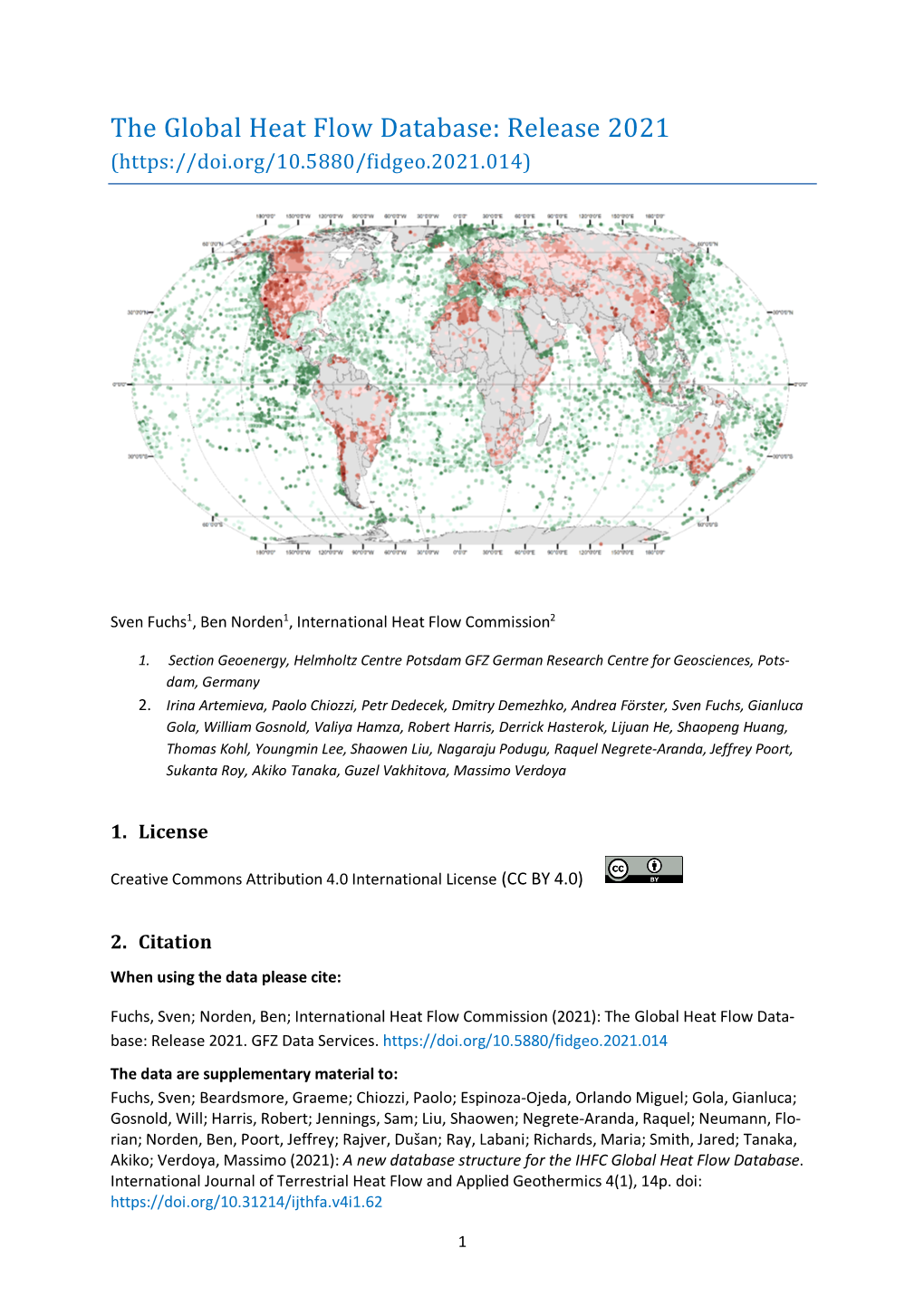 The Global Heat Flow Database: Release 2021 (