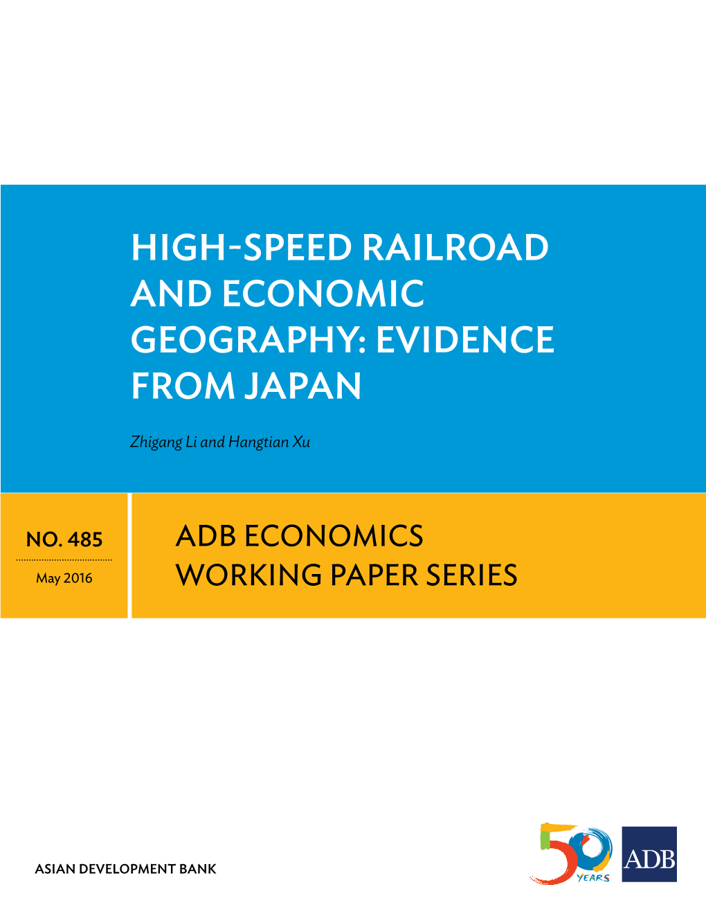 High-Speed Railroad and Economic Geography: Evidence from Japan