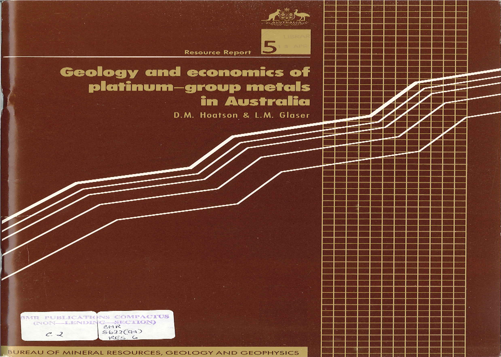 Geology and Economics of Platinum-Group Metals in Australia