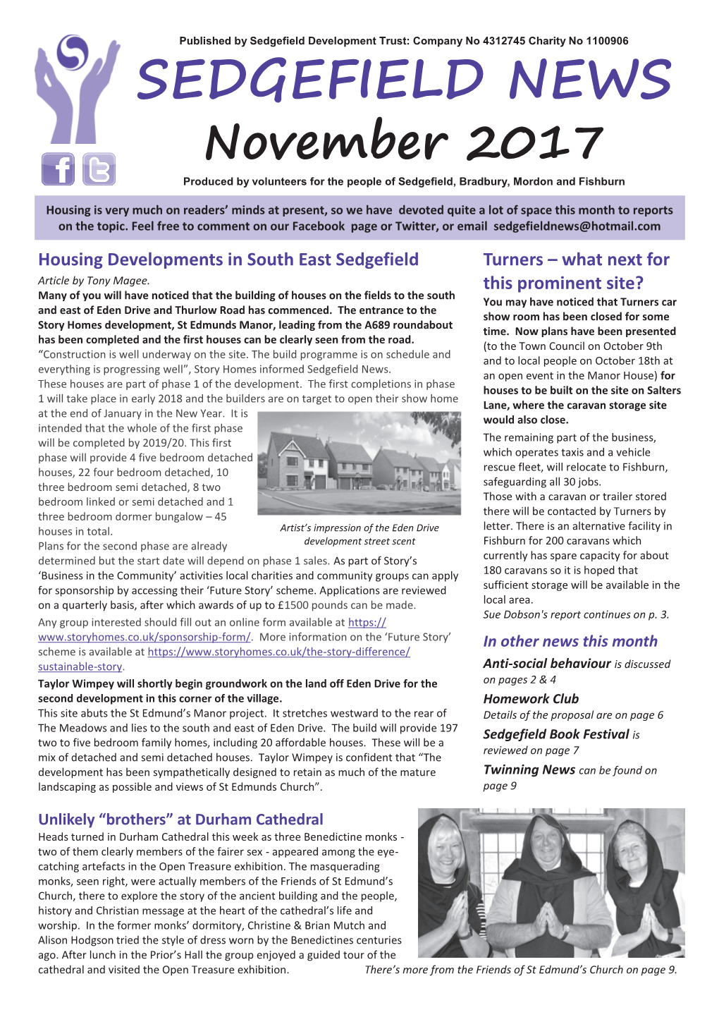 November 2017 Produced by Volunteers for the People of Sedgefield, Bradbury, Mordon and Fishburn