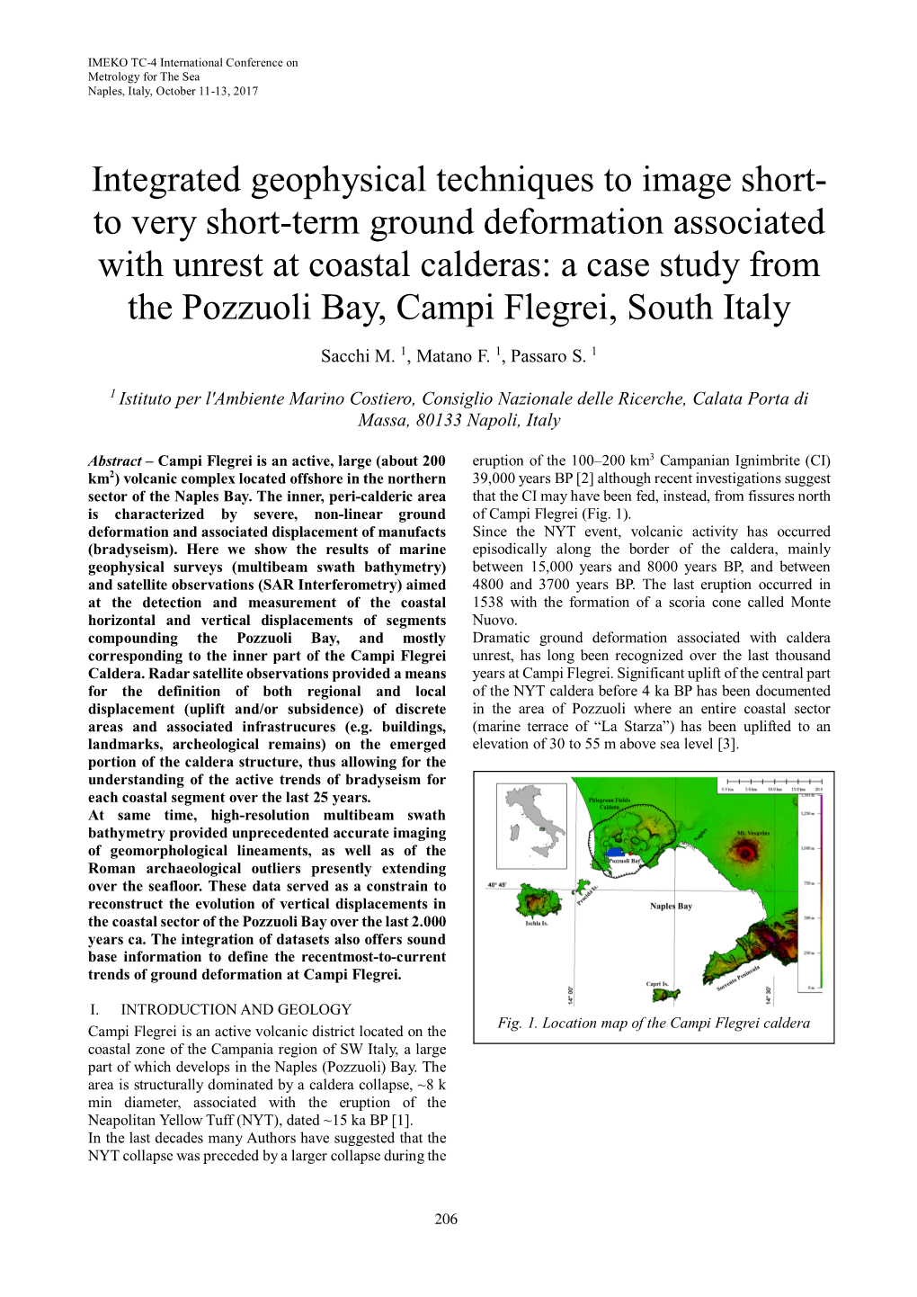 To Very Short-Term Ground Deformation Associated with Unrest at Coastal Calderas: a Case Study from the Pozzuoli Bay, Campi Flegrei, South Italy