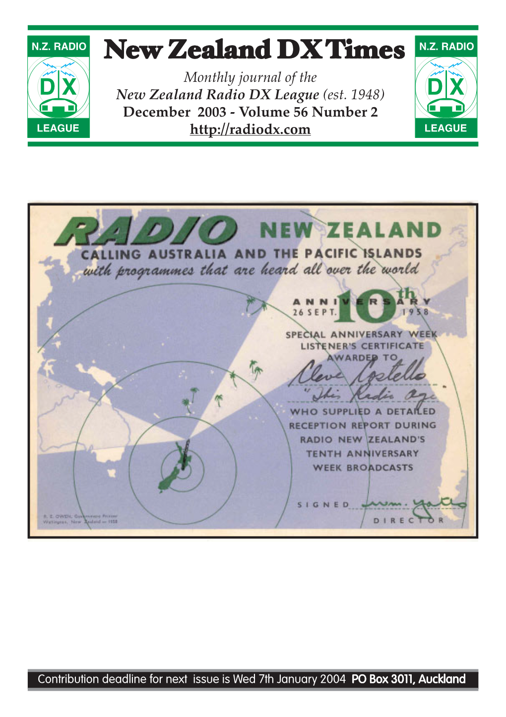 December 2003 DX Times