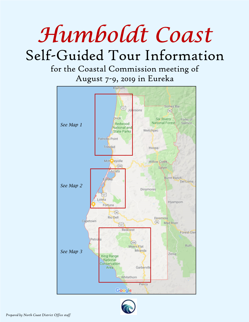 Mendocino County Self-Guided Tour Information for the Coastal