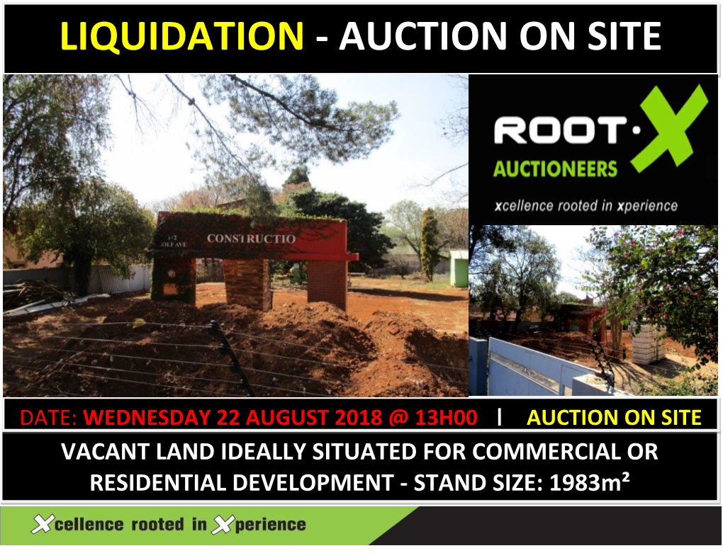 Liquidation - Auction on Site