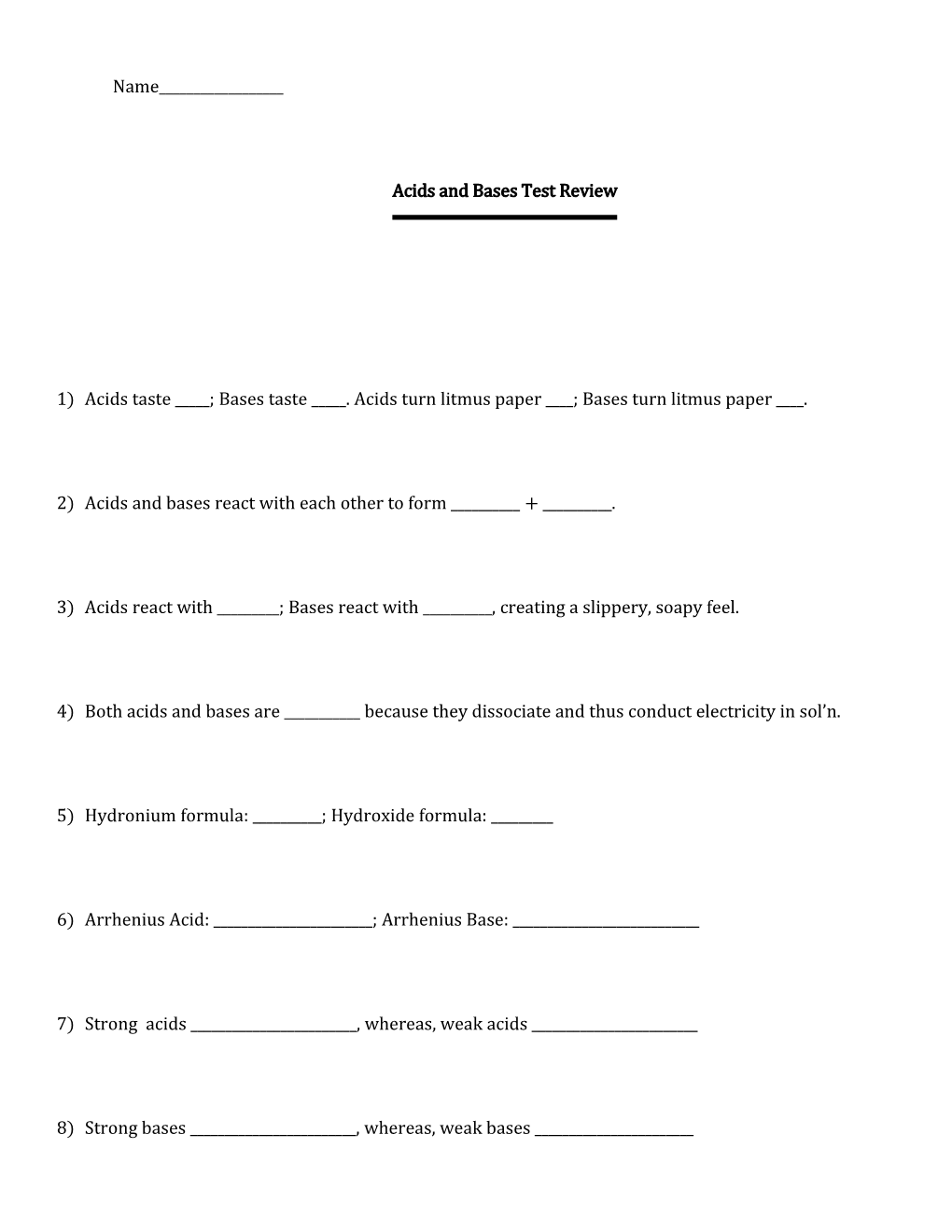 Molarity/Molality Quiz