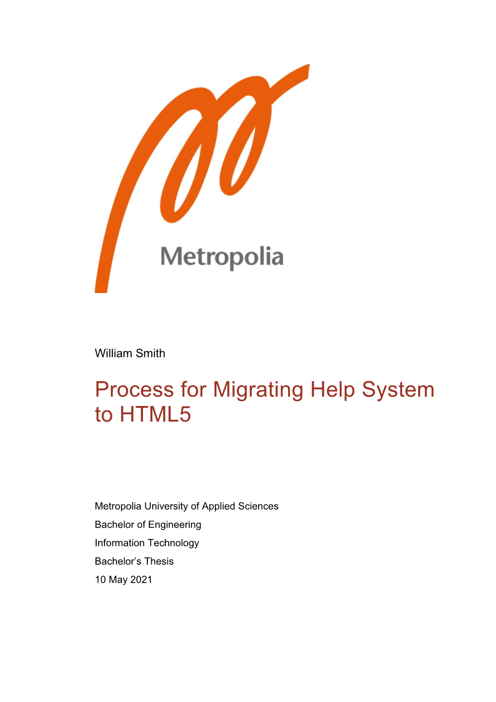 Process for Migrating Help System to HTML5