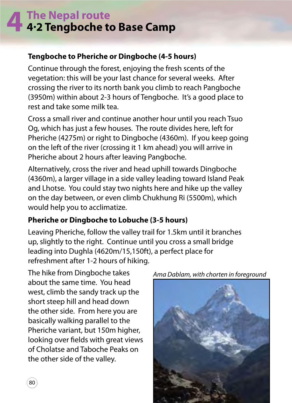 4The Nepal Route 4.2 Tengboche to Base Camp