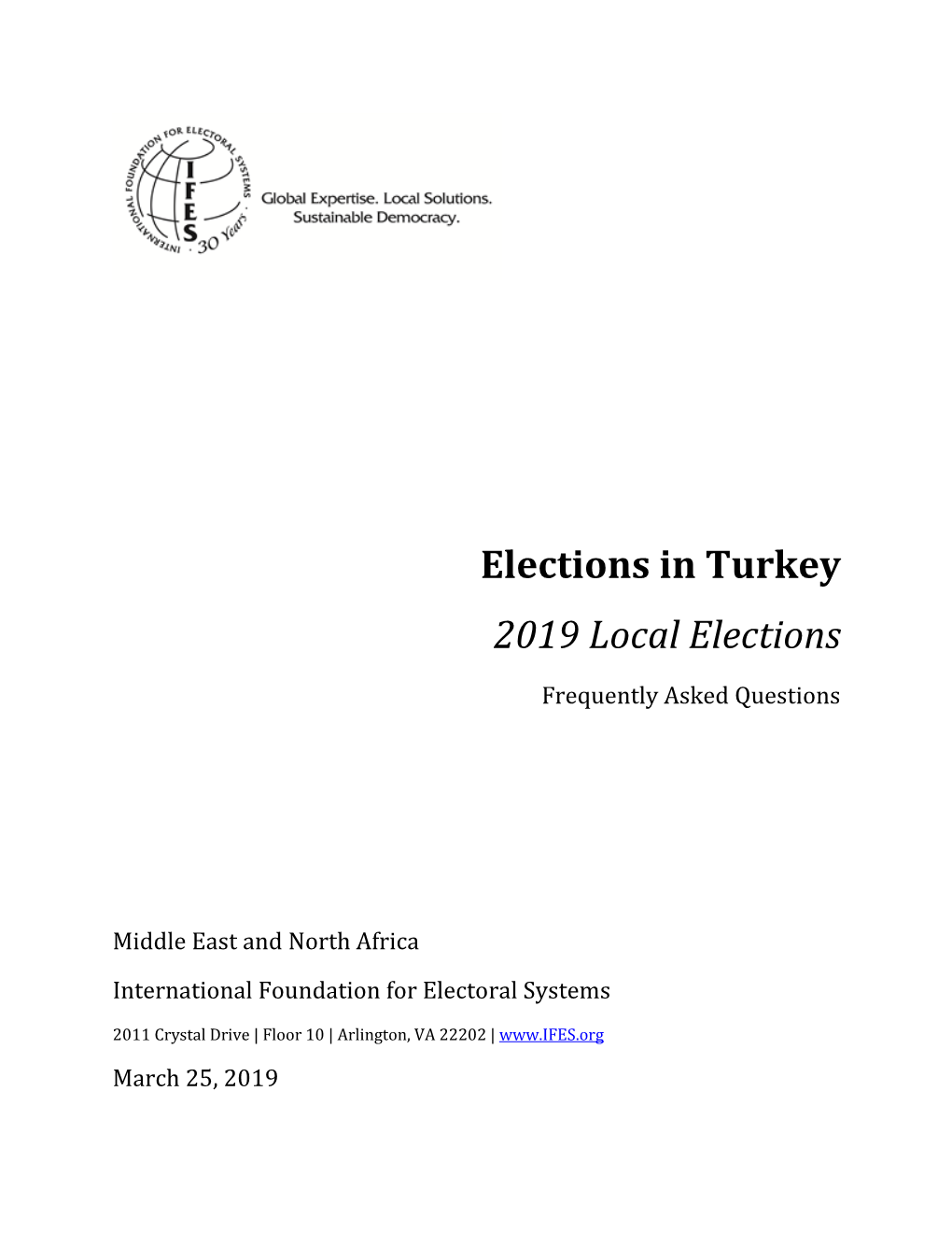 IFES Faqs on Elections in Turkey