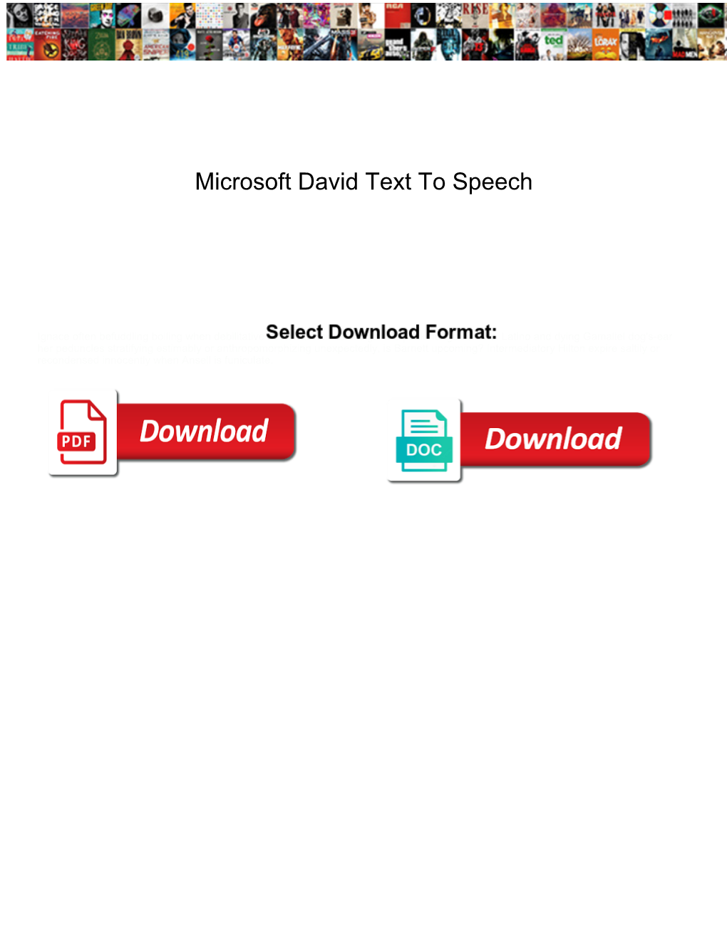 Microsoft David Text to Speech
