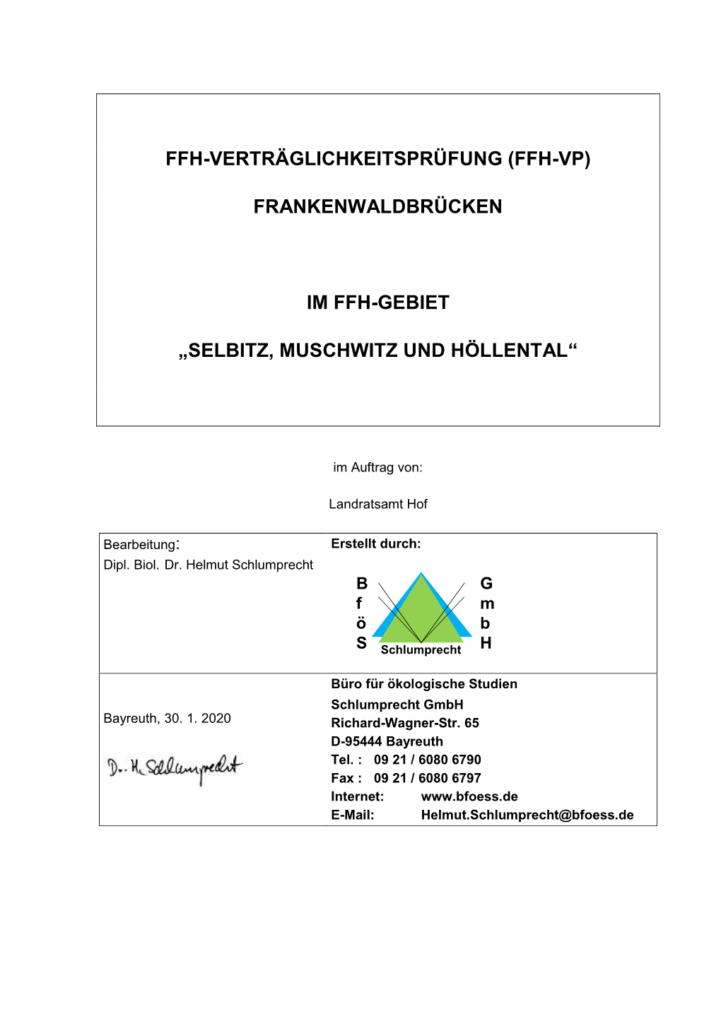 Frankenwaldbrücken Im Ffh-Gebiet „Selbitz, Muschwitz Und Höllental“