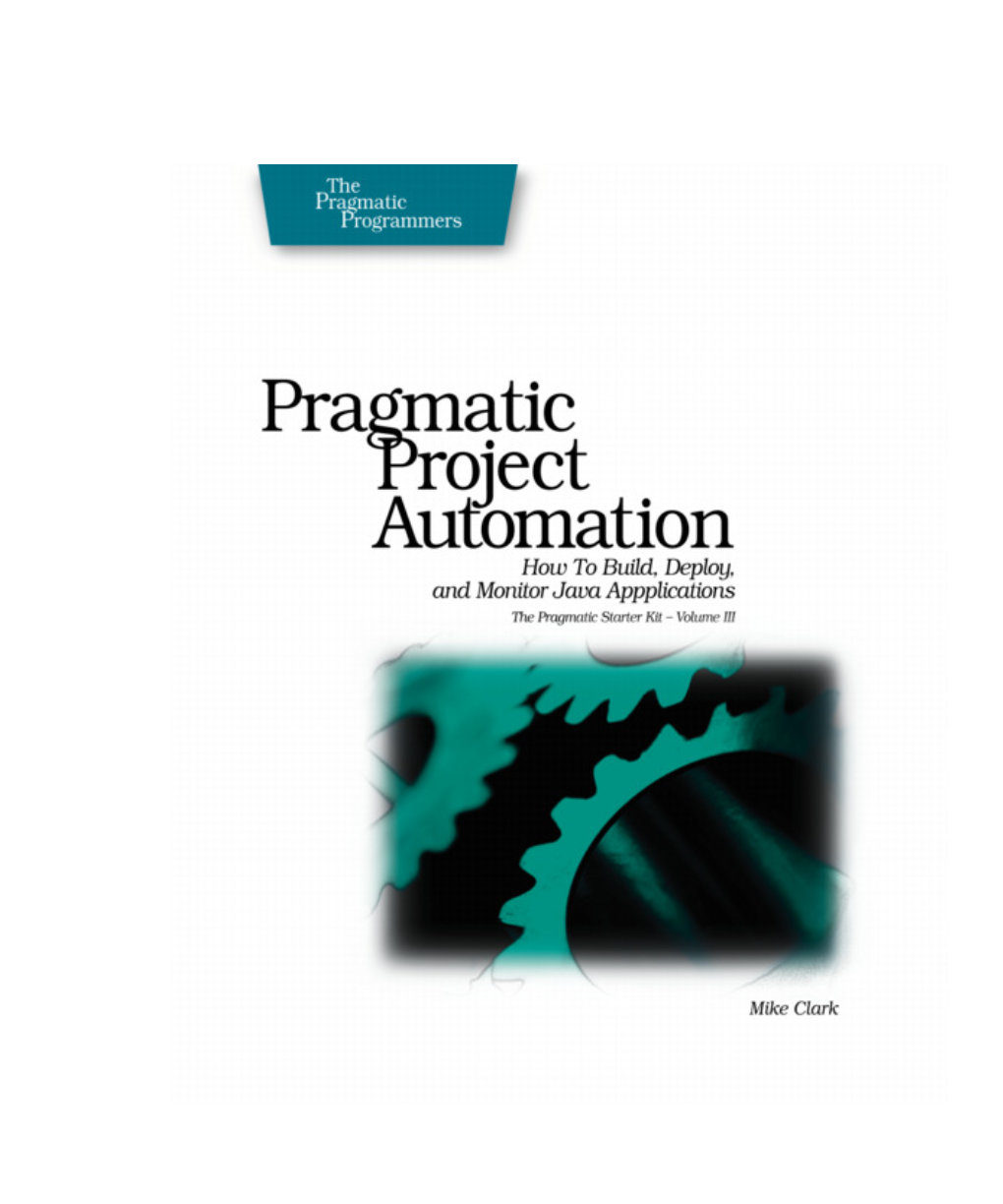 Pragmatic Project Automationpdfsubject