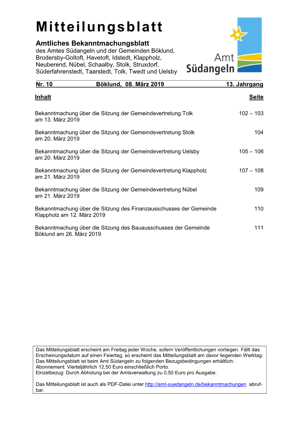 Mitteilungsblatt