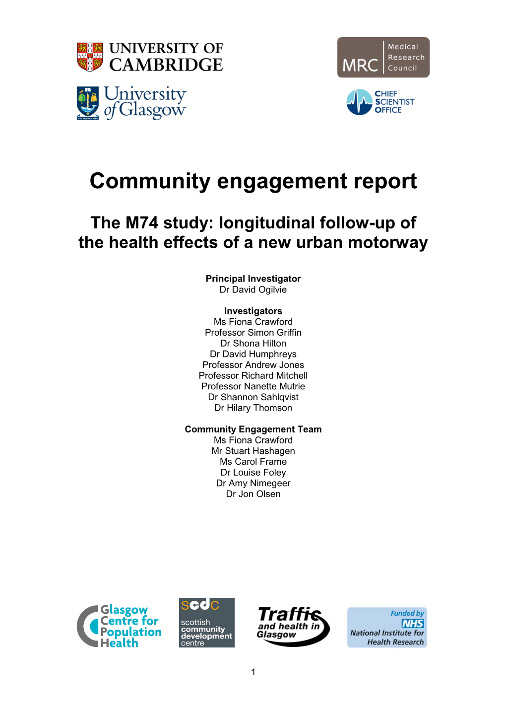 Community Engagement Report